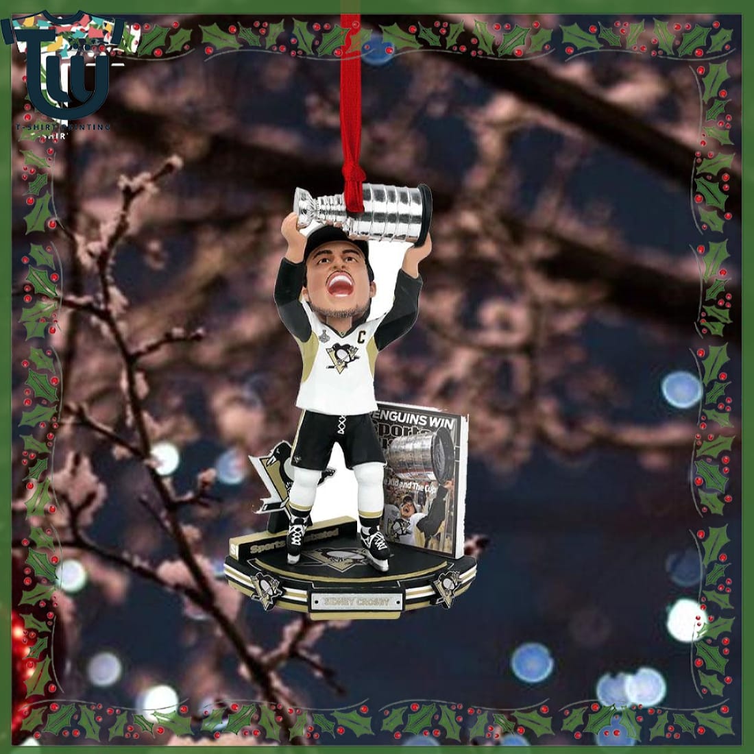 Sidney Crosby Pittsburgh Penguins The Kid And The Cup Sports Illustrated Christmas Ornament
