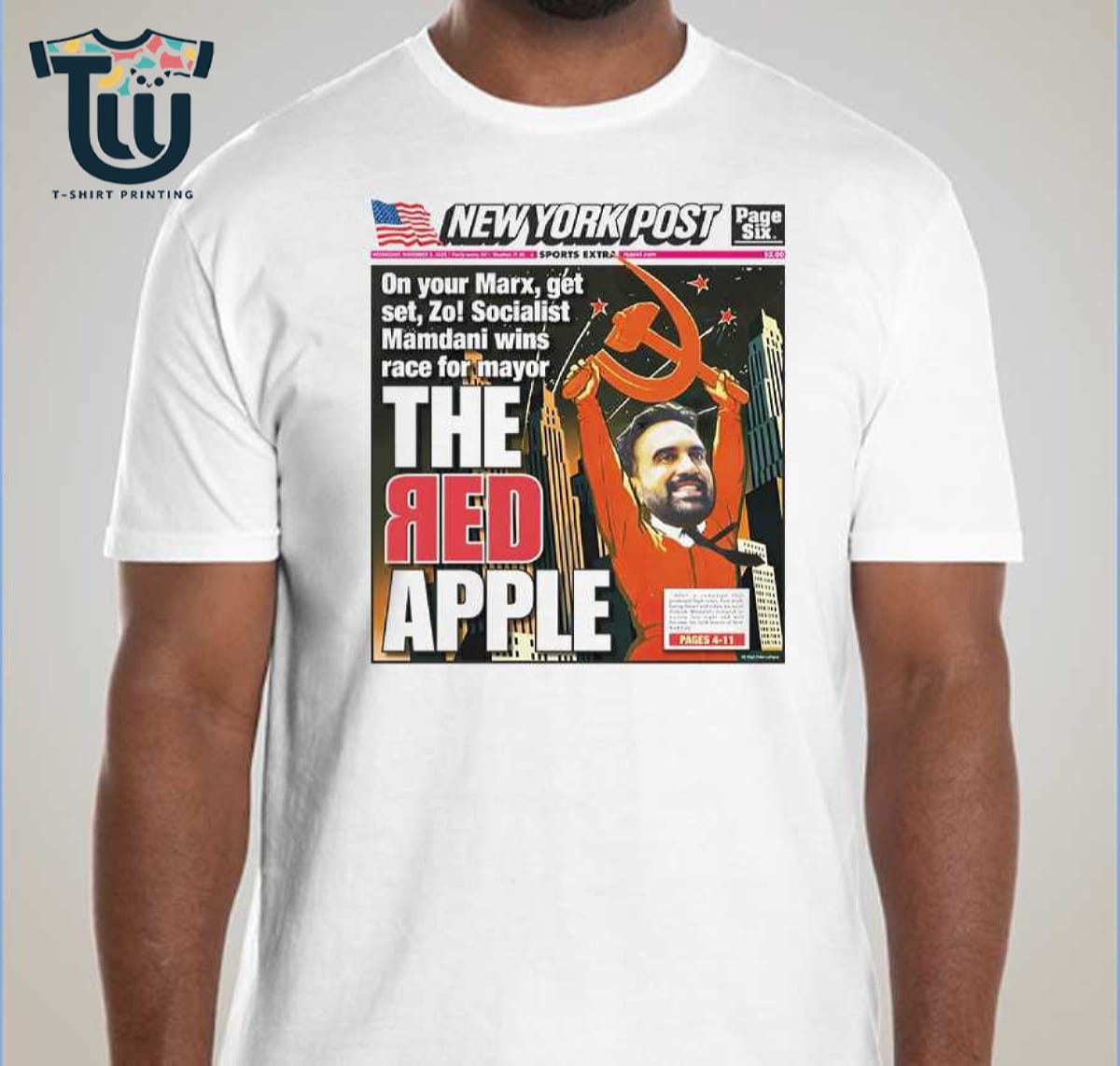 The Red Apple New York Post Shirt The Red Apple New York Post Shirt