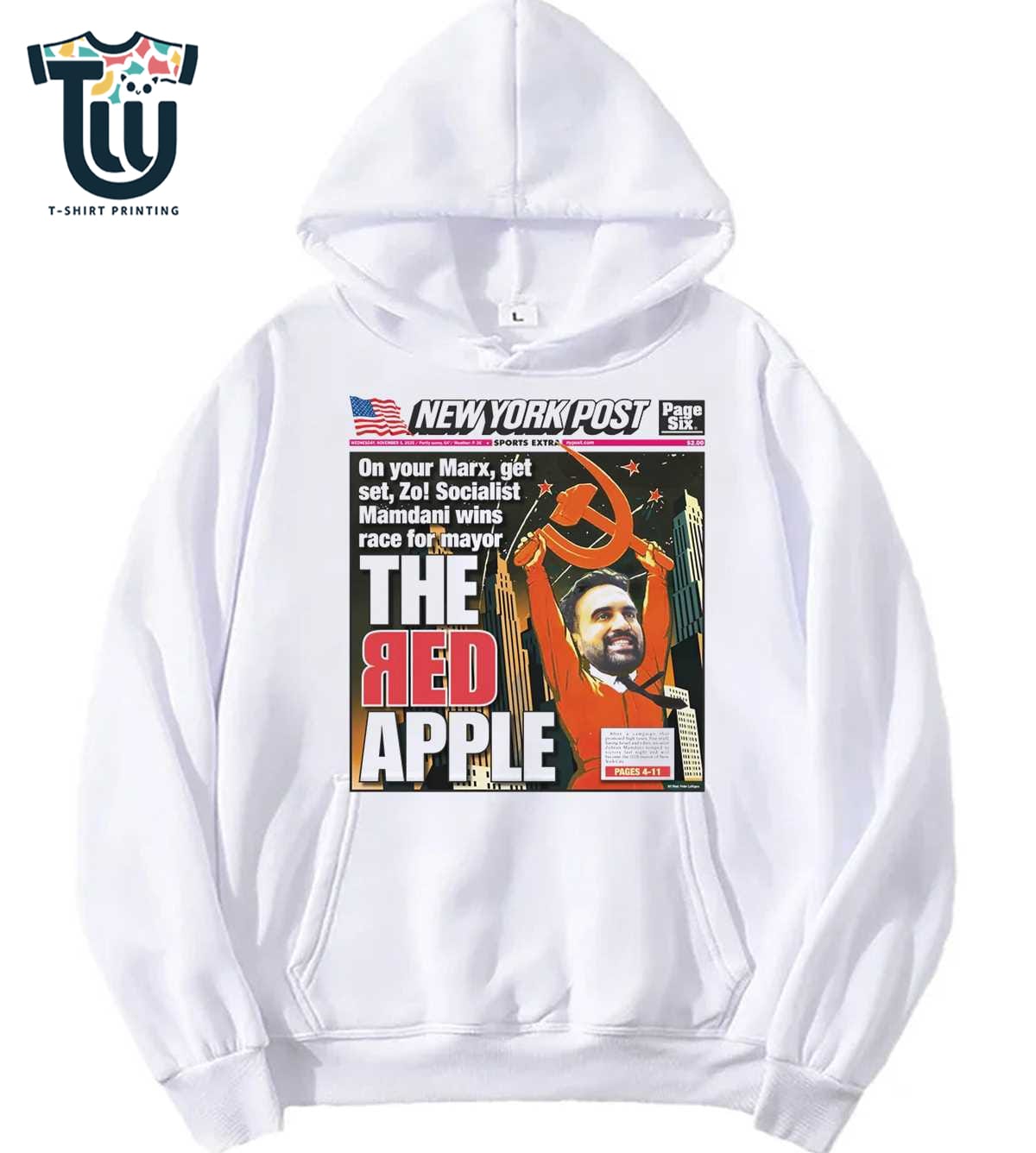 The Red Apple New York Post Shirt The Red Apple New York Post Shirt