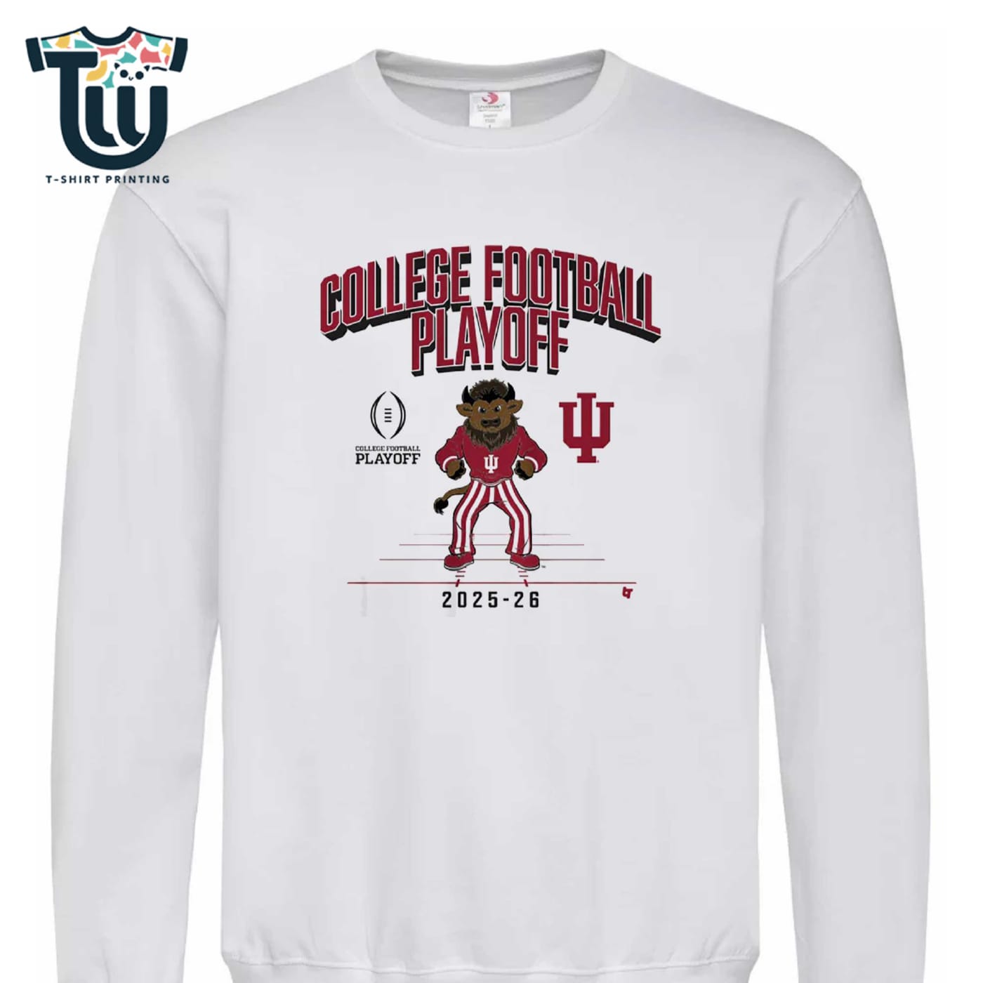 Indiana Football 2025 Cfp Mascot Shirt Sweatshirt Hoodie Indiana Football 2025 Cfp Mascot Shirt Sweatshirt Hoodie