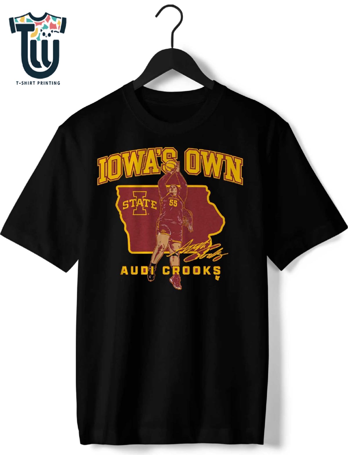 Iowa State Basketball Audi Crooks State Star Shirt