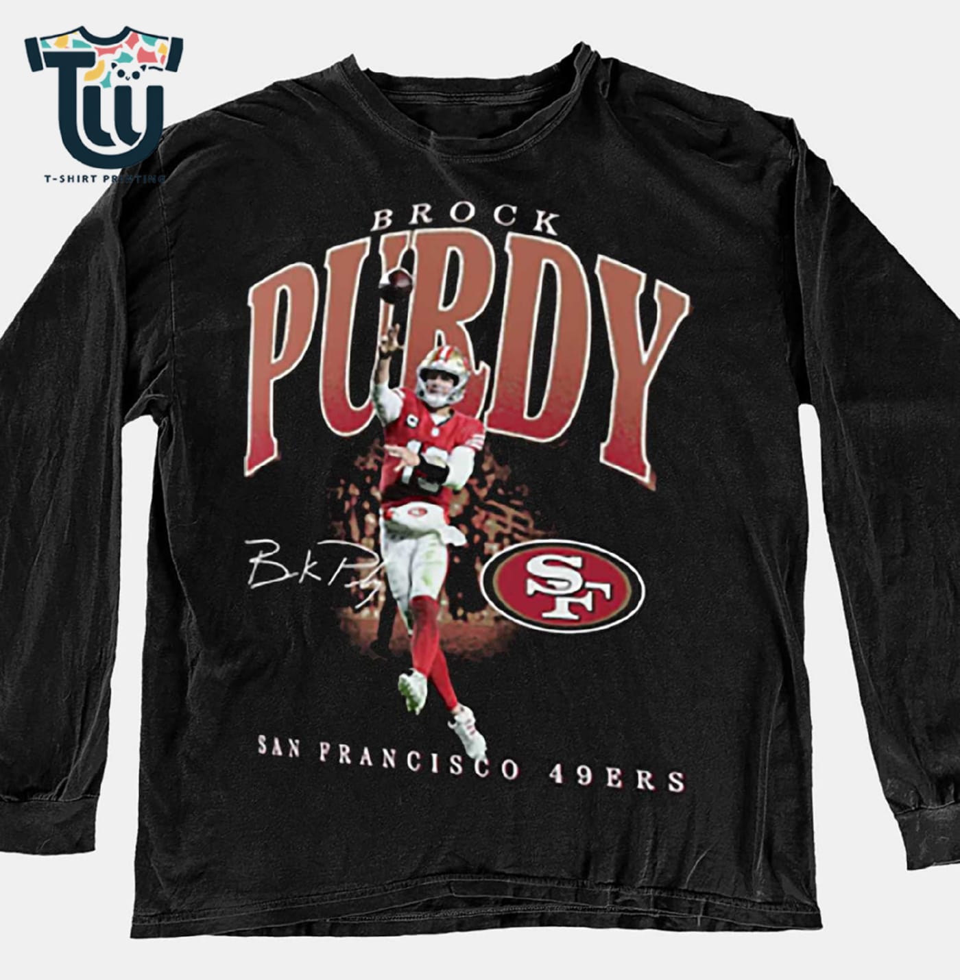 Brock Purdy San Francisco 49ers Hype Player Graphic T-shirt Brock Purdy San Francisco 49ers Hype Player Graphic T-shirt