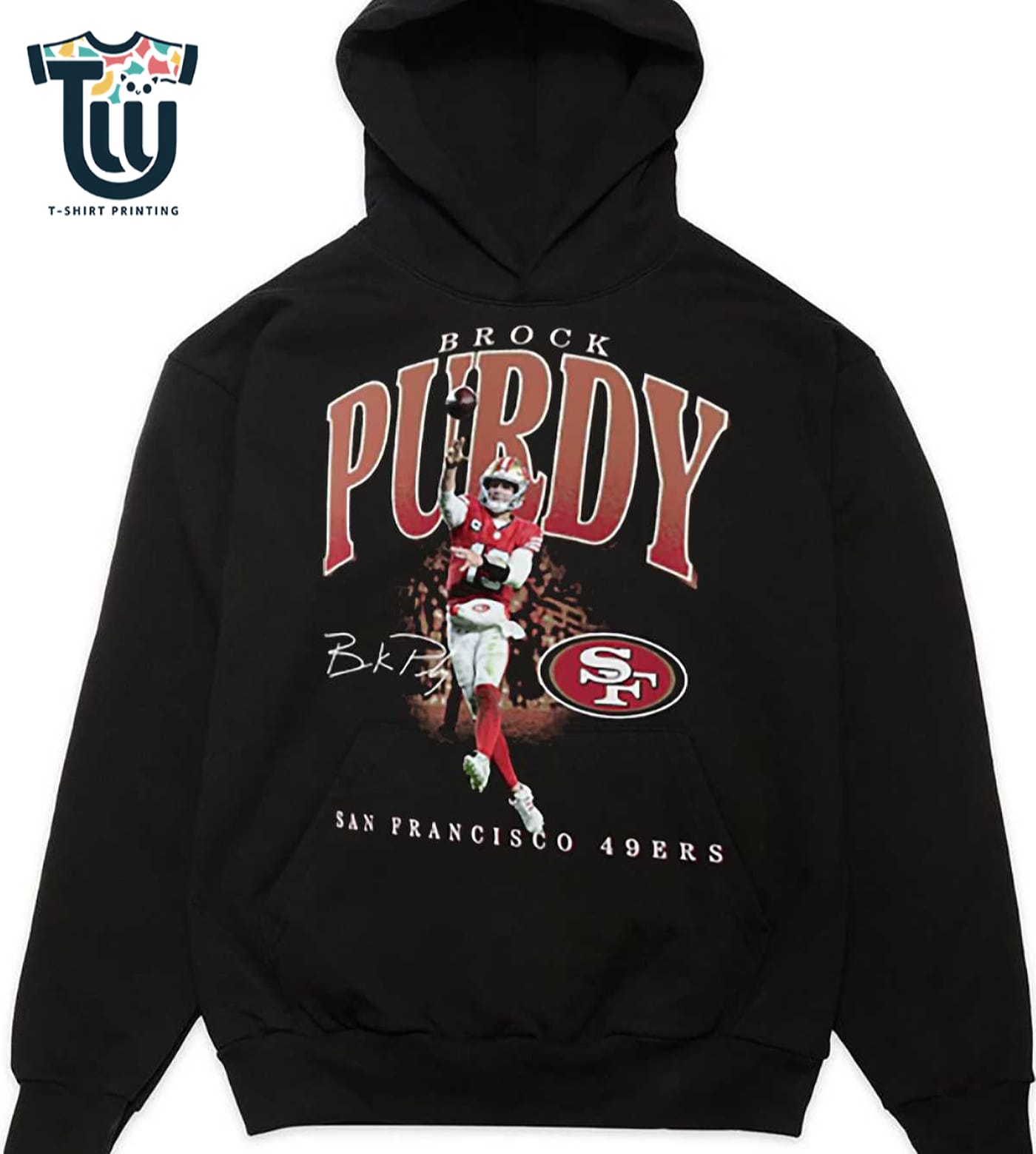 Brock Purdy San Francisco 49ers Hype Player Graphic T-shirt Brock Purdy San Francisco 49ers Hype Player Graphic T-shirt