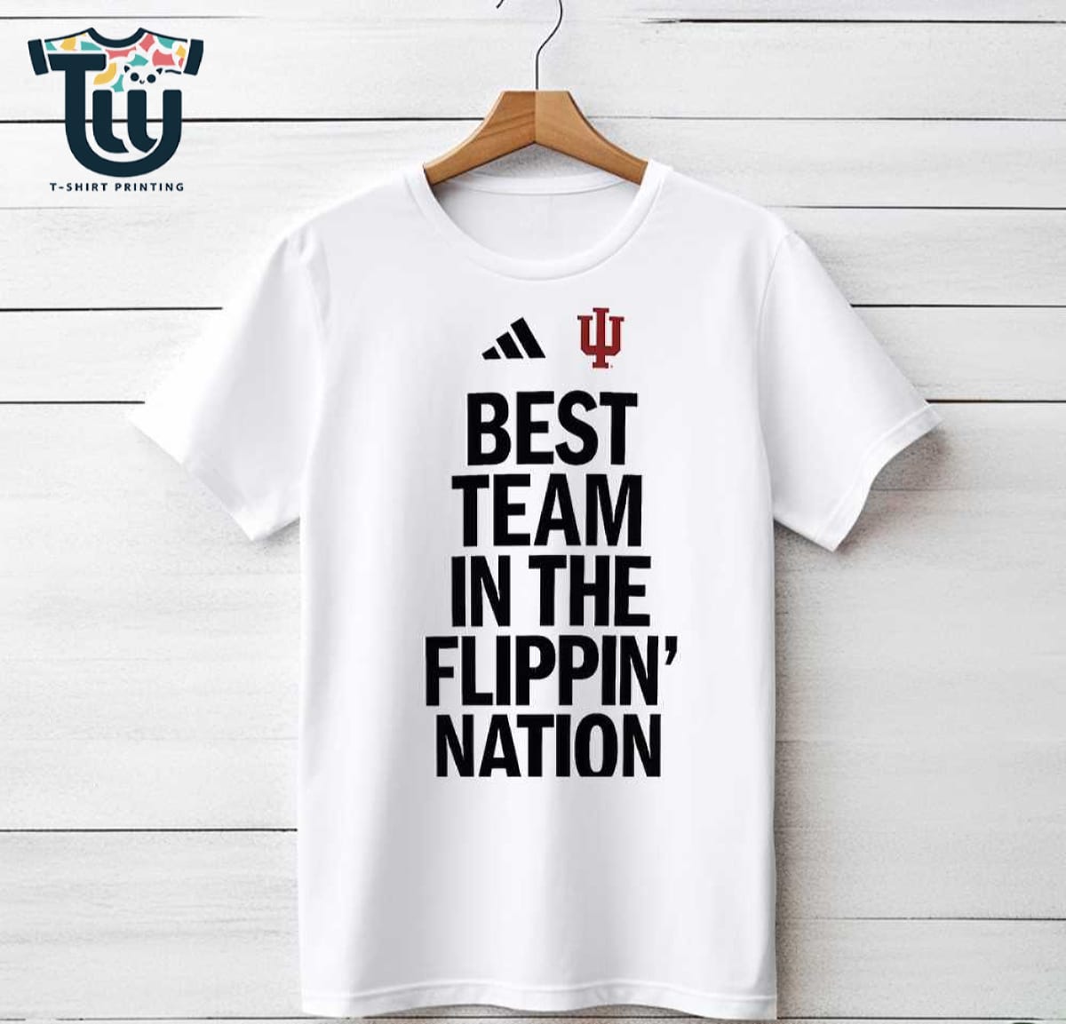 Indiana Hoosiers Adidas College Football Playoff 2025 National Champions Best Team In The Flippin Nation T-shirt Indiana Hoosiers Adidas College Football Playoff 2025 National Champions Best Team In The Flippin Nation T-shirt