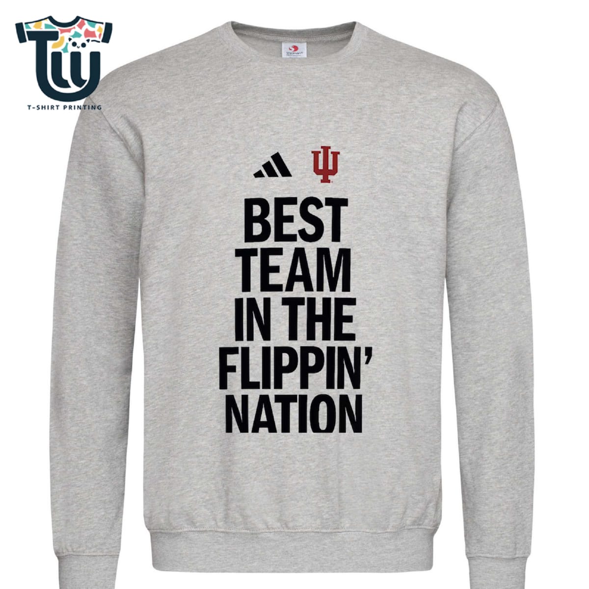 Indiana Hoosiers Adidas College Football Playoff 2025 National Champions Best Team In The Flippin Nation T-shirt Indiana Hoosiers Adidas College Football Playoff 2025 National Champions Best Team In The Flippin Nation T-shirt