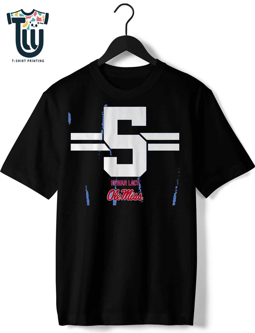 Ole Miss Football Kewan Lacy 5 Stripe Shirt