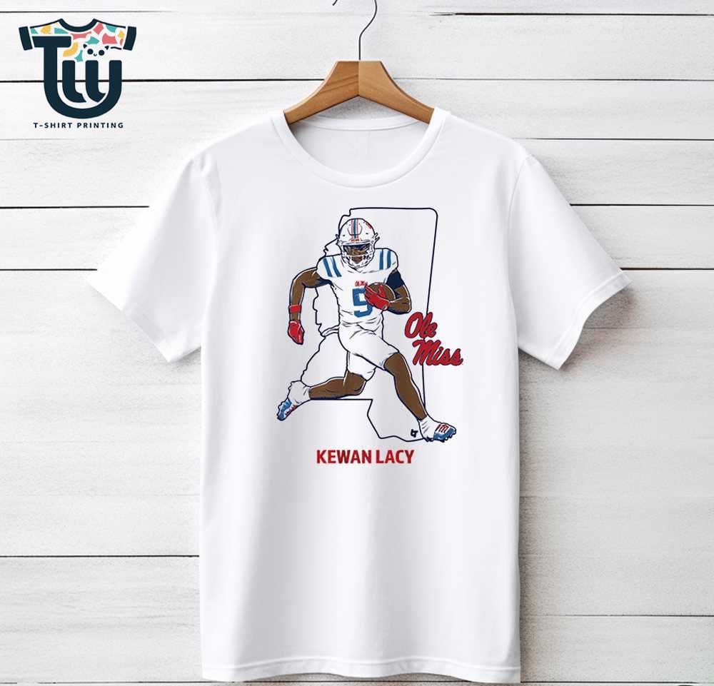 Ole Miss Football Kewan Lacy State Star T-shirt Ole Miss Football Kewan Lacy State Star T-shirt
