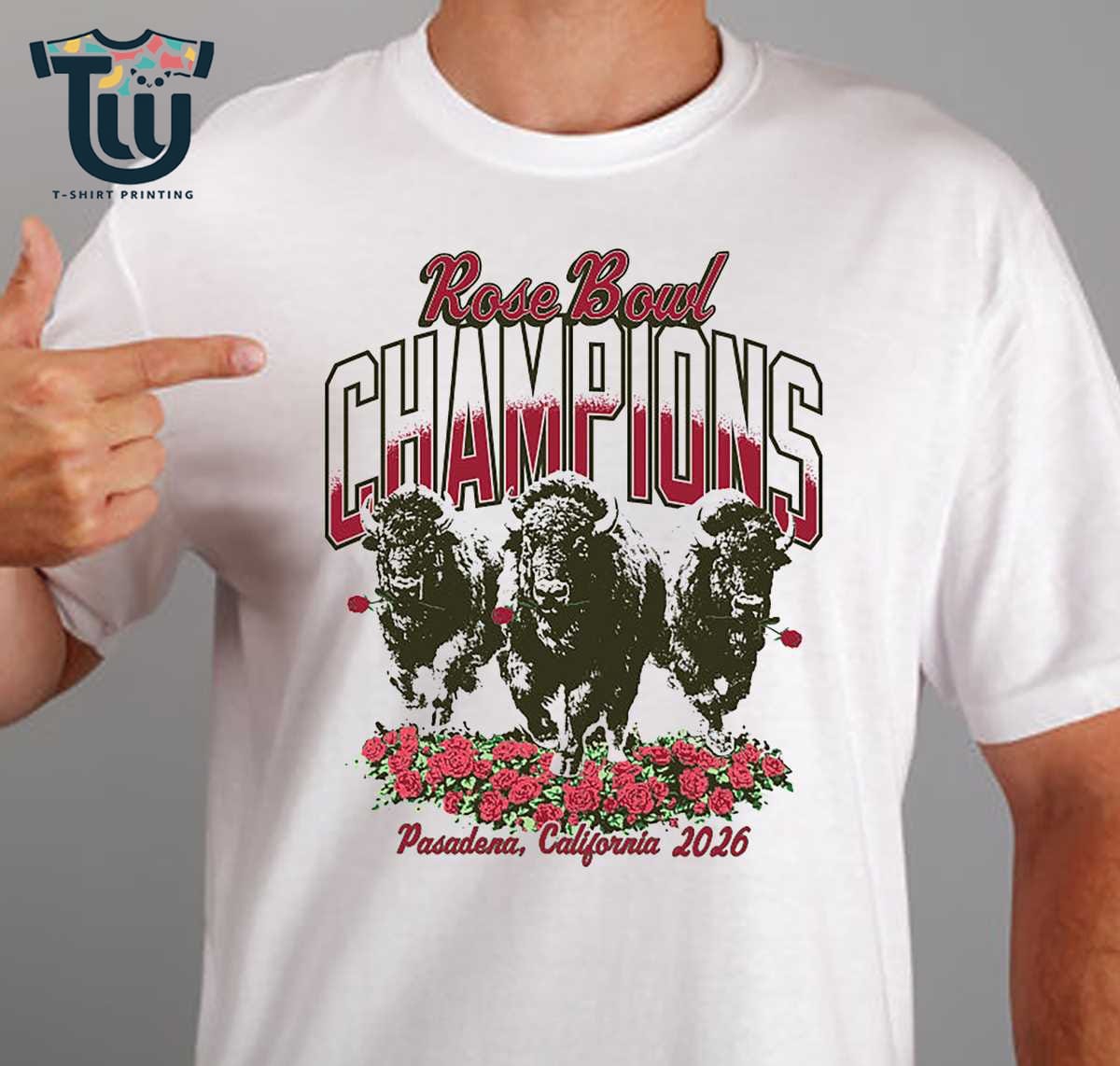 Rose Bowl In Stampede Champions Pasadena California 2026 T-shirt Rose Bowl In Stampede Champions Pasadena California 2026 T-shirt